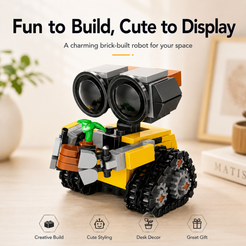 Lego Building Blocks - Mini Robot Building Blocks Set, Cute