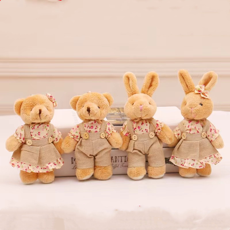 Kids Toys Deals - 4pcs/lot Couple Bear Rabbit Plush Toys
