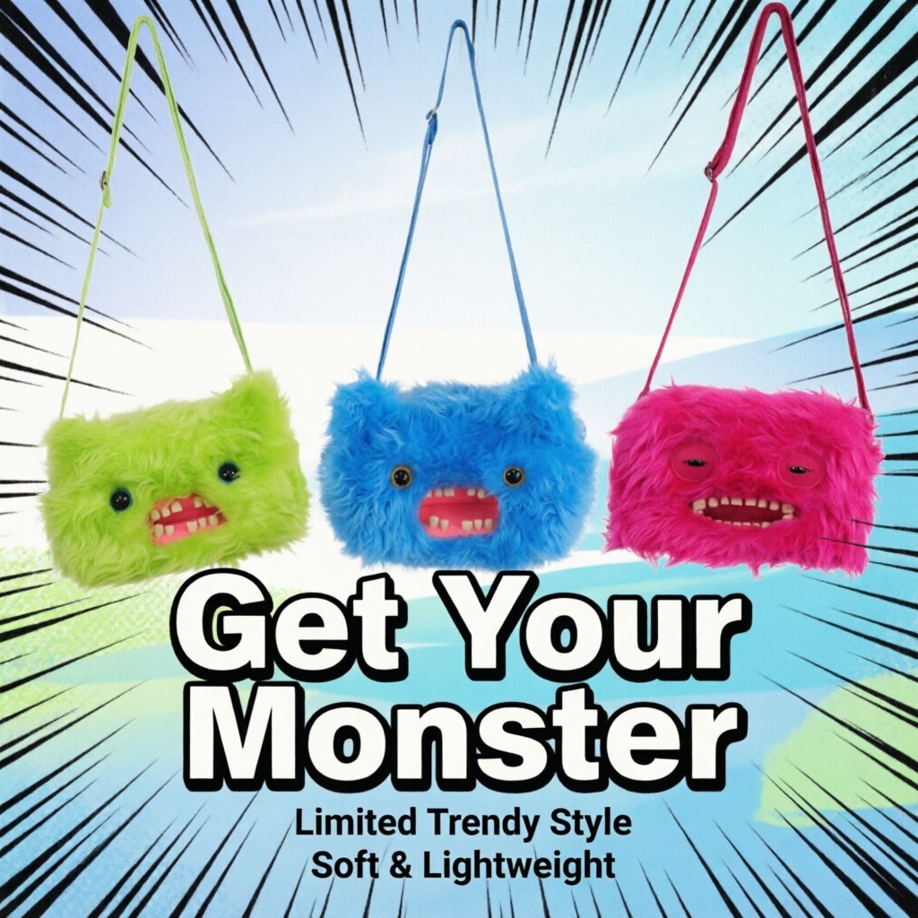 Cute Monster Plush Crossbody B - огляд і ціна Kids Toys Hong Kong