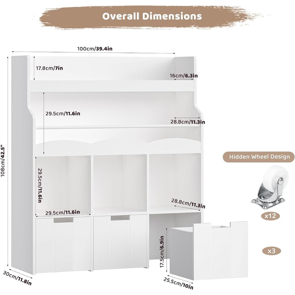 Kids Toy Storage Organizer wit - огляд і ціна Kids' Toys