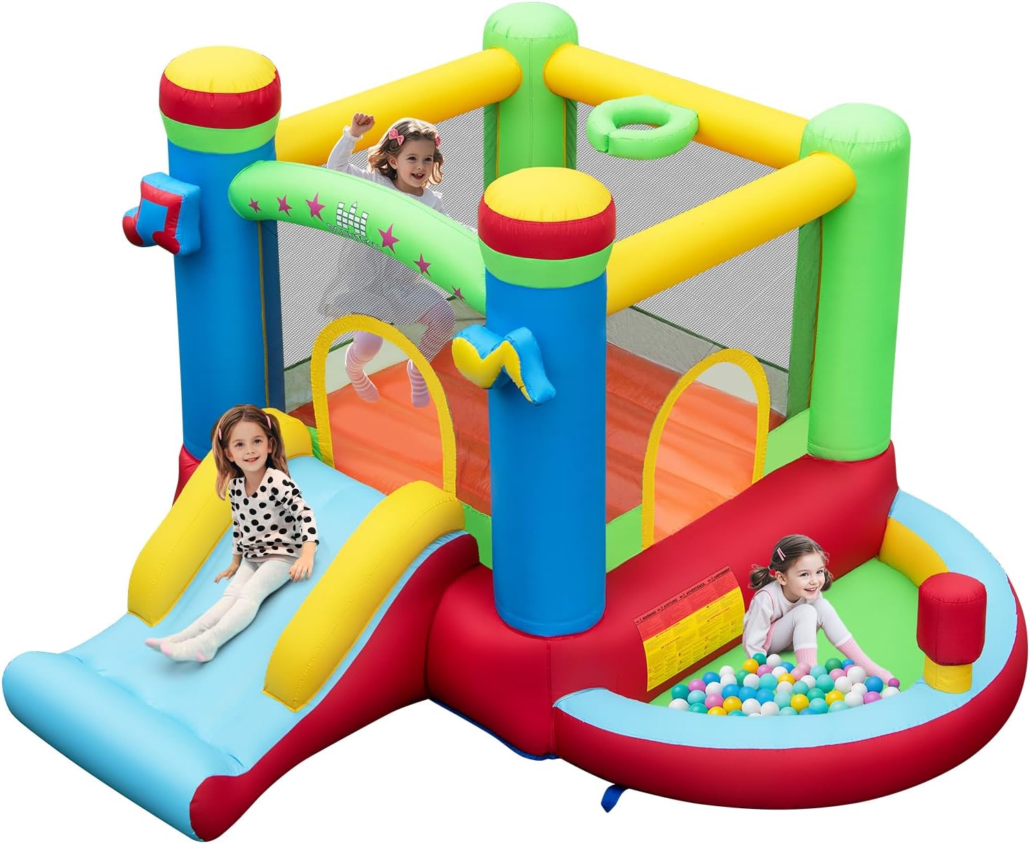 Inflatable Bounce House with B - огляд і ціна Basketball Hoop Kids Indoor