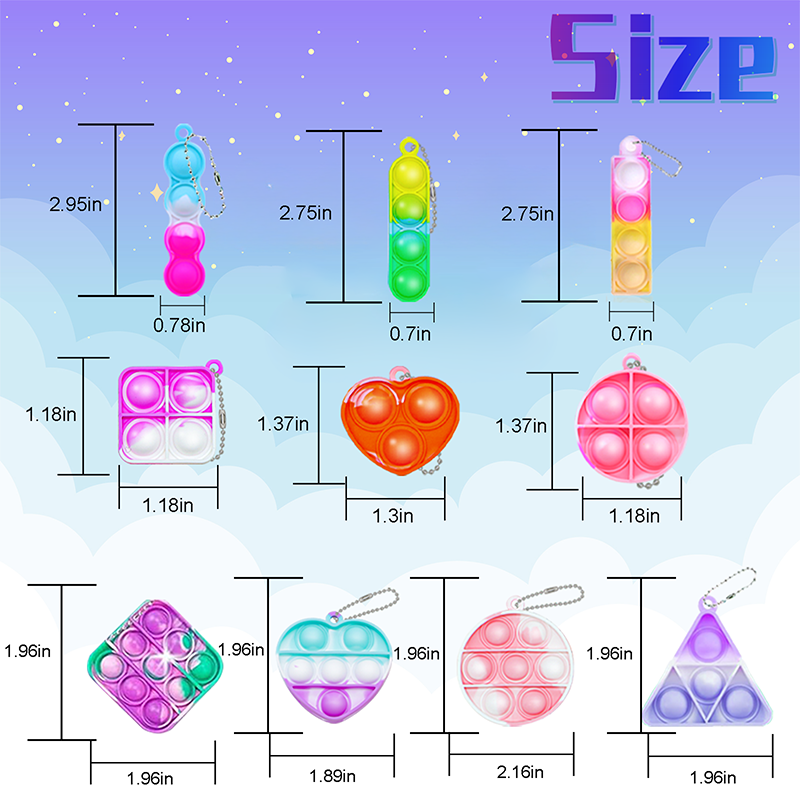 Mini Pop Keychain Fidget Toys  - огляд і ціна Kids' Toys
