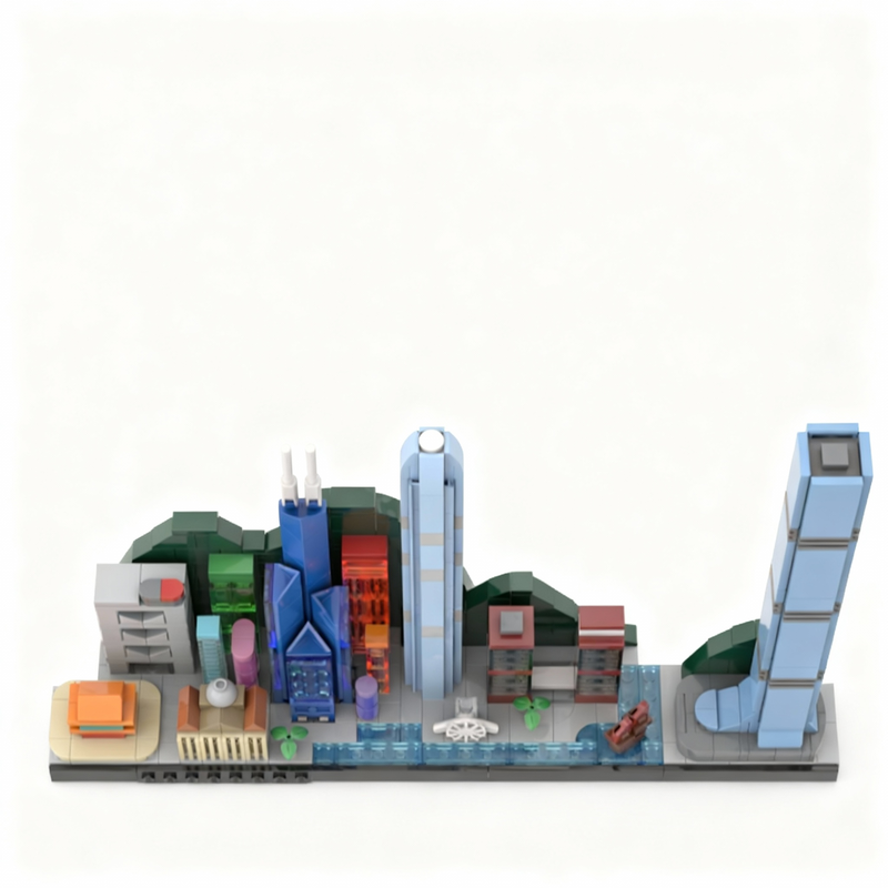 667pcs MOC Hong Kong Skyline M - огляд і ціна Kids Toys Hong Kong